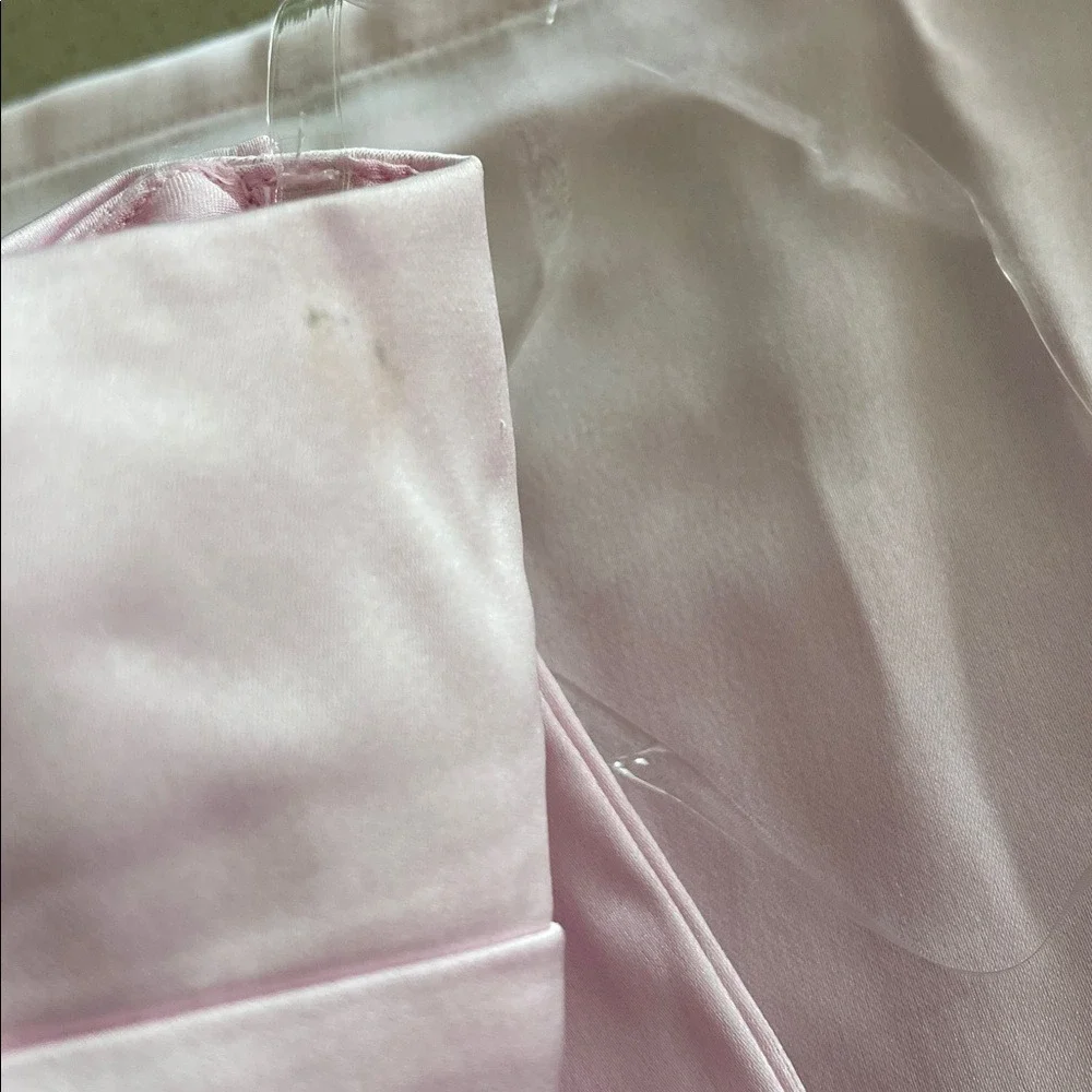 Wild Fable Pink Satin Slip Dress with Front Bow Small NWT‎